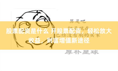 股票配资是什么 开股票配资，轻松放大收益，财富增值新途径