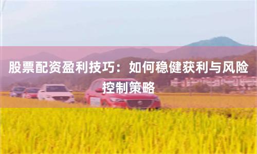 股票配资盈利技巧：如何稳健获利与风险控制策略