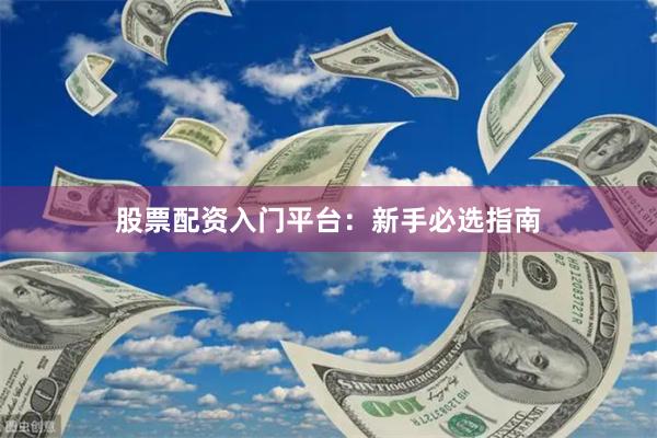 股票配资入门平台:新手必选指南